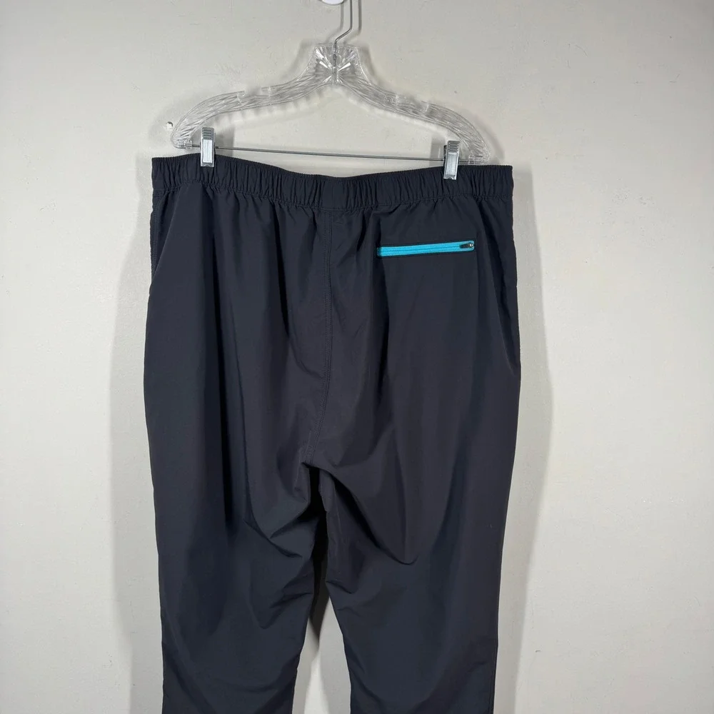 Peter Millar Crown Sport Mens XLT Black Turquoise Active Track Pants MS18EB29BT